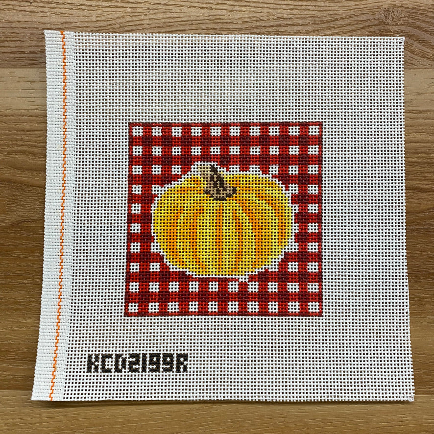 Pumpkin on Gingham