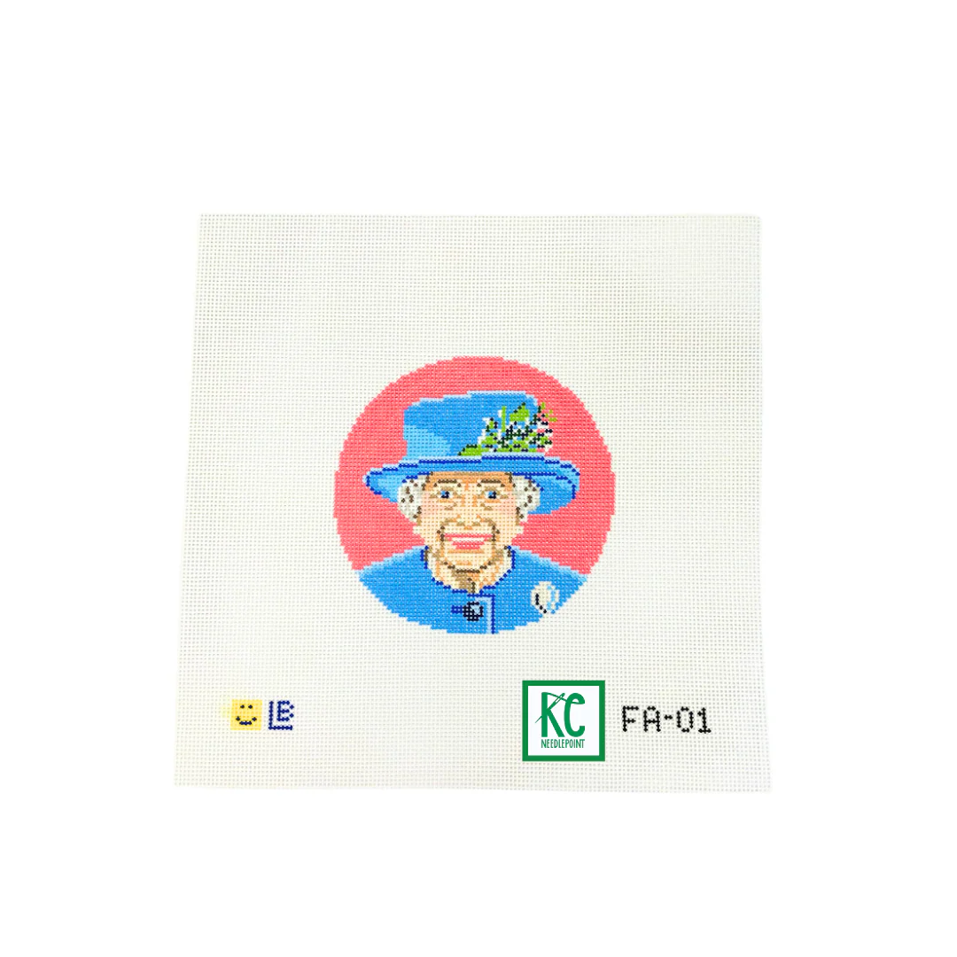 Queen Elizabeth II Round Canvas