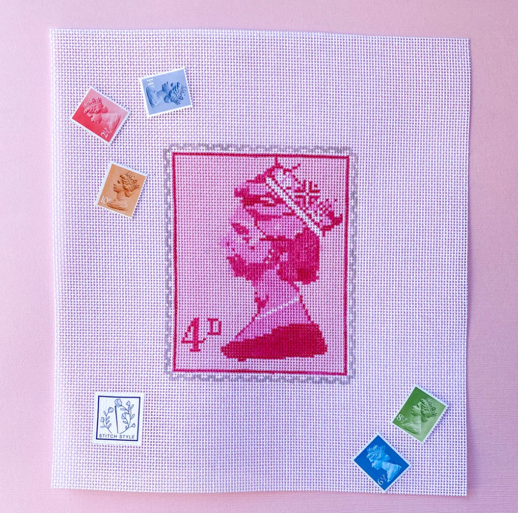 Queen Elizabeth Stamp Canvas