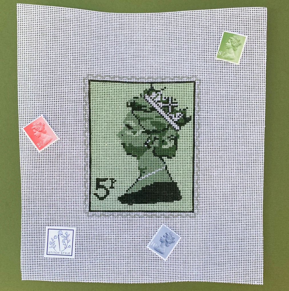 Queen Elizabeth Stamp Canvas - Image 2
