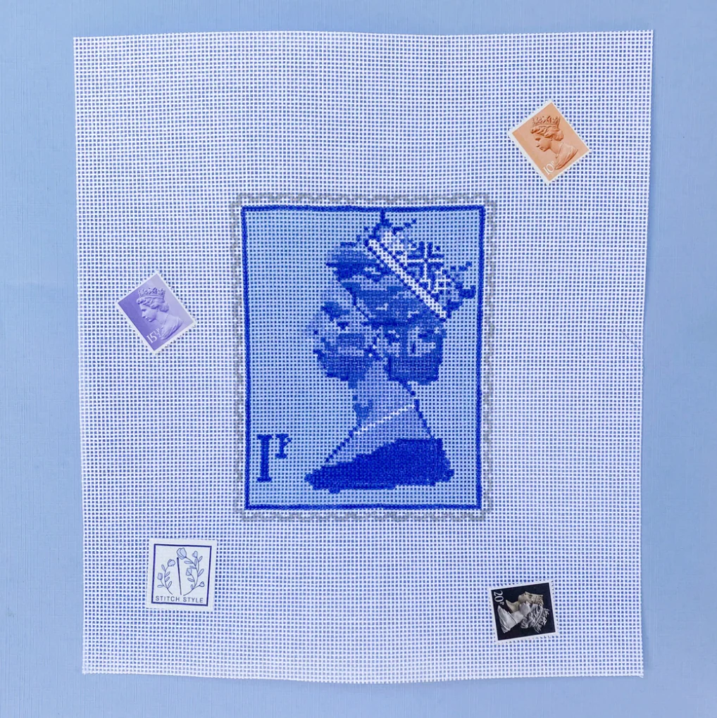 Queen Elizabeth Stamp Canvas - Image 3