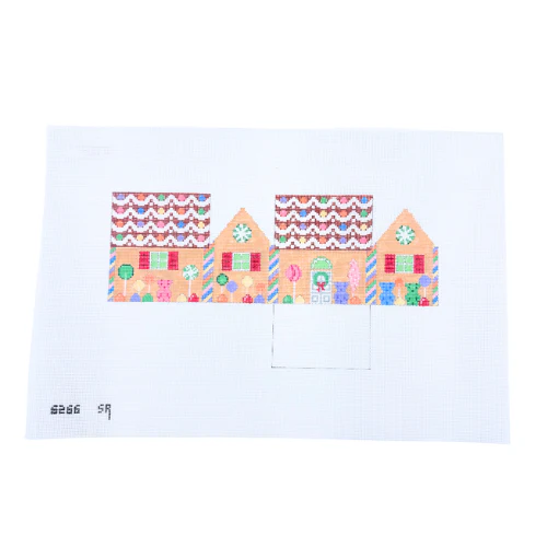 Rainbow Candy and Gummy Bears House Canvas
