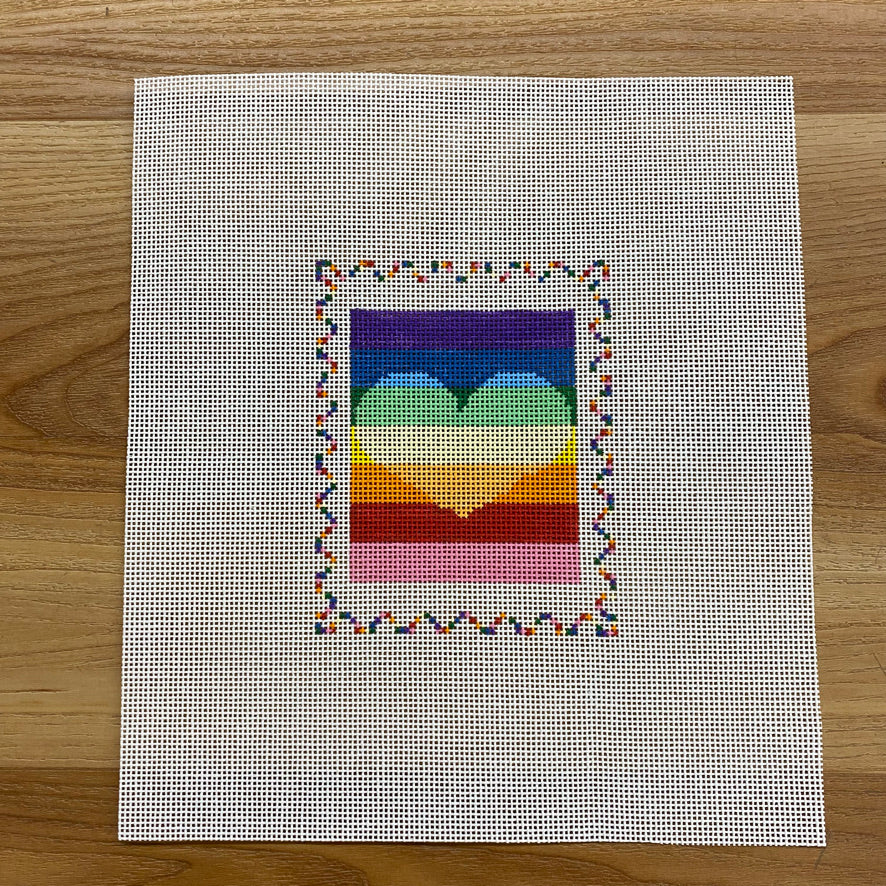 Rainbow Stamp Canvas