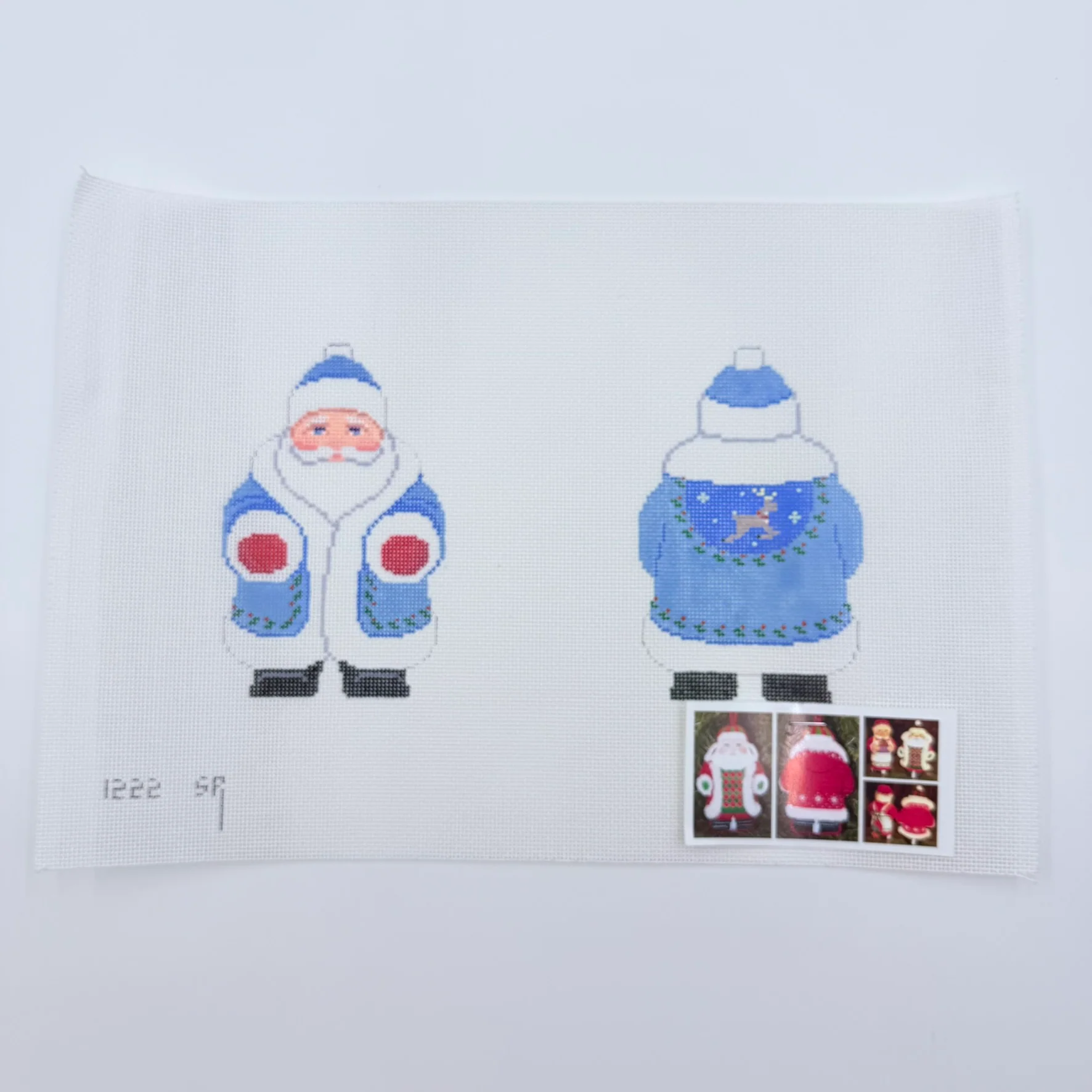 Reindeer Coat Santa Canvas