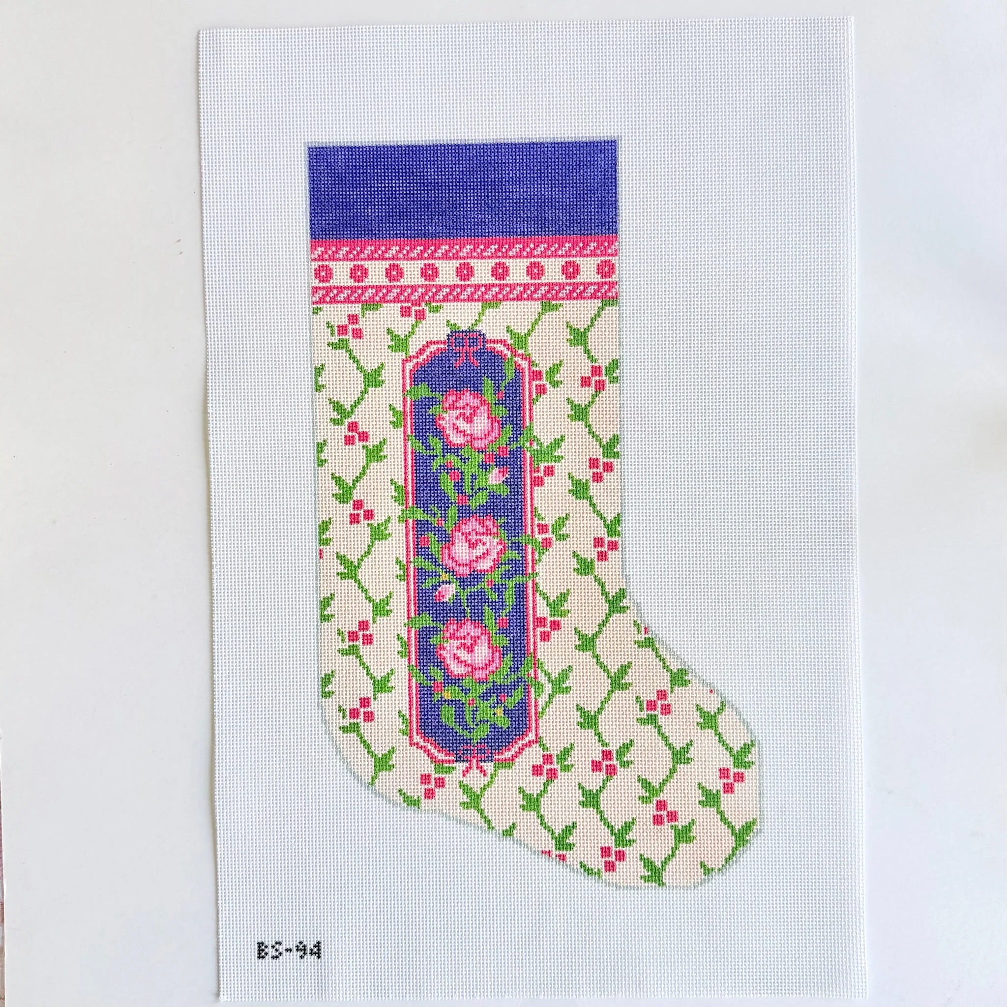 Over the Moon Rose Bauble Stocking Canvas