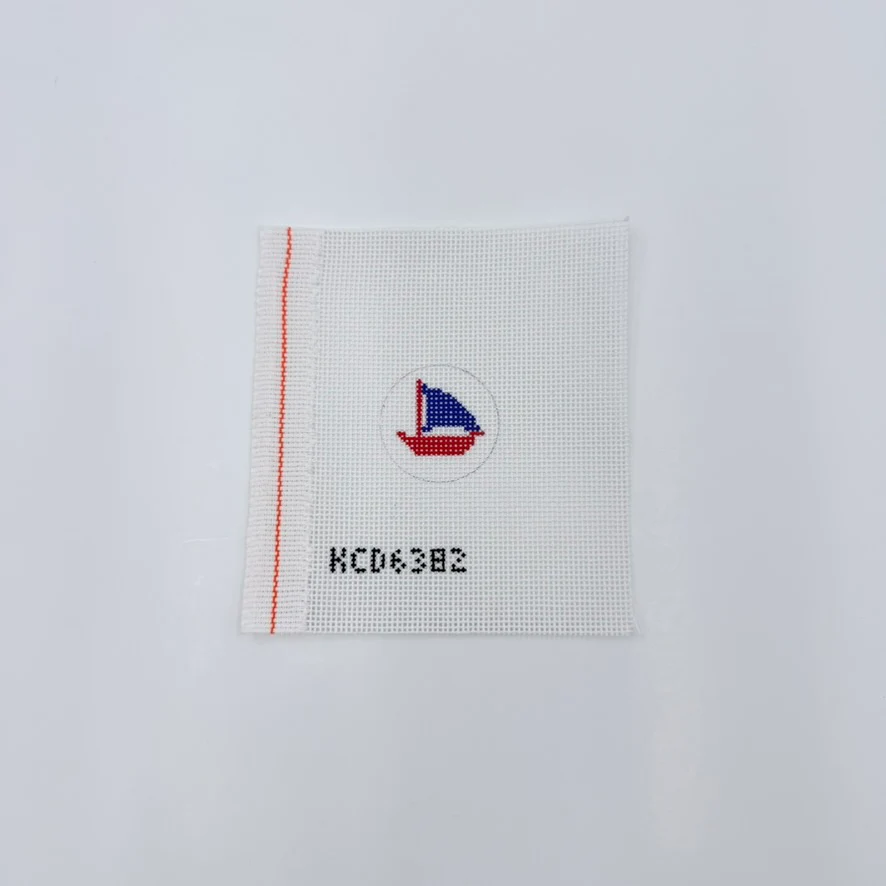 Sailboat Key Fob Insert Canvas