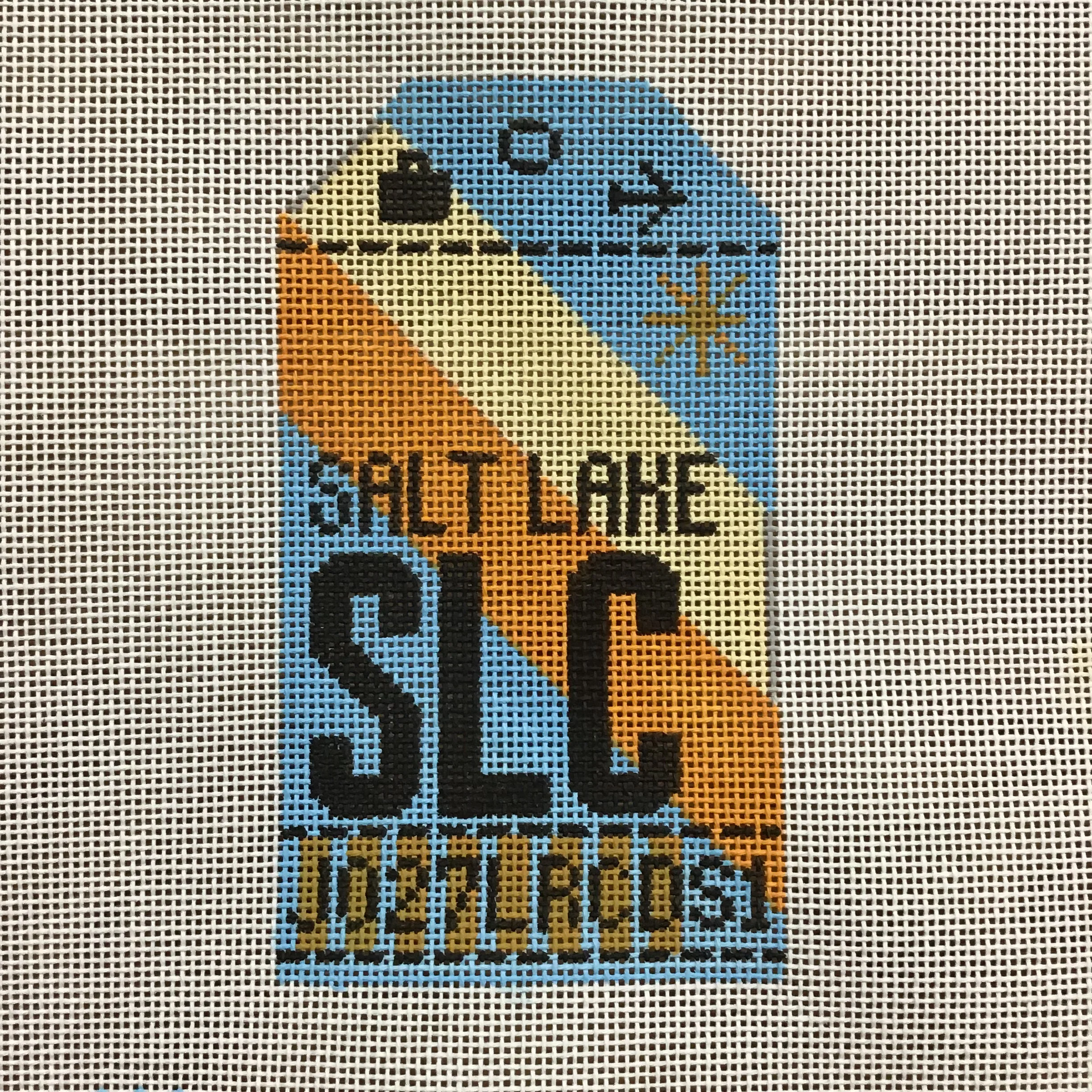 Salt Lake City Vintage Travel Tag Canvas