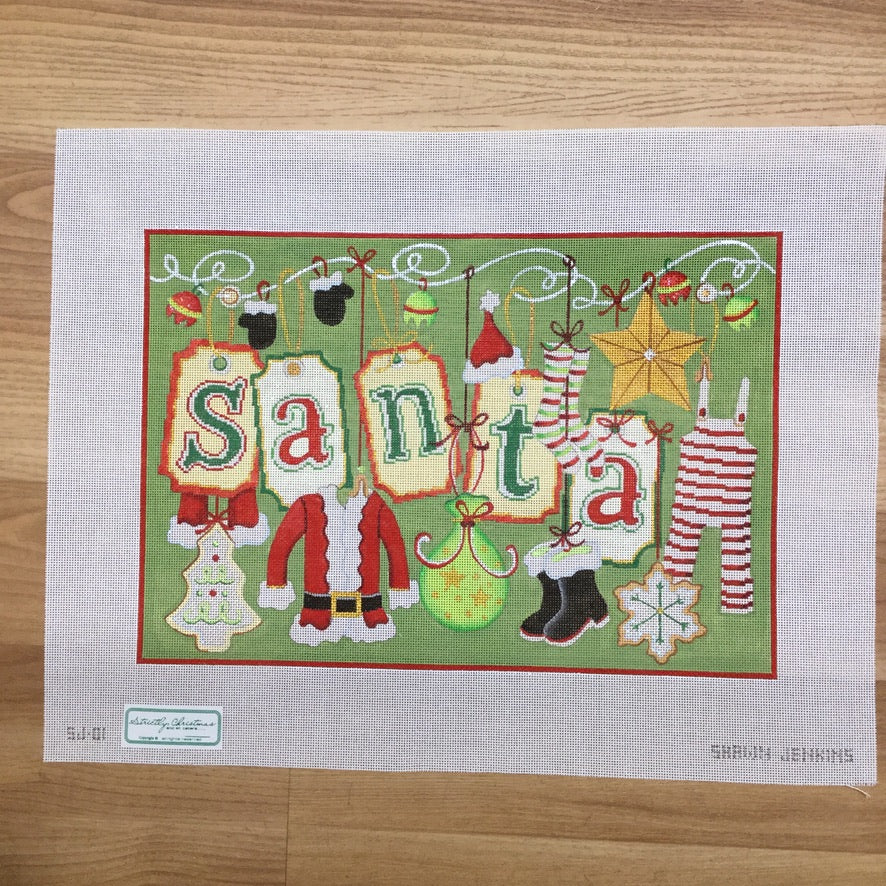 Santa and Clothes Canvas