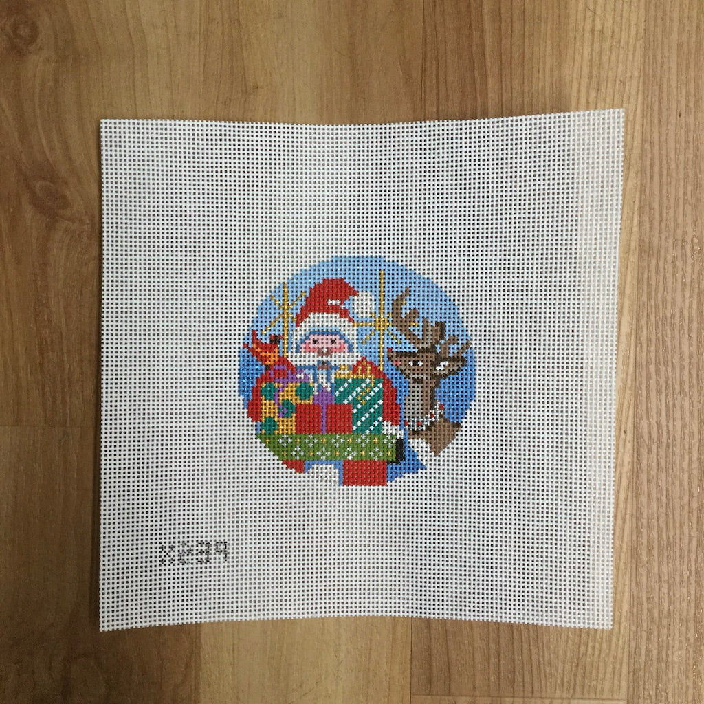 Santa and Reindeer Canvas