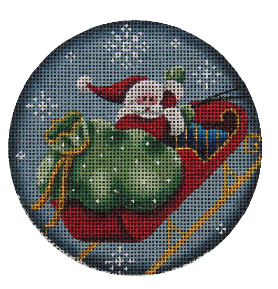 Santa and Sleigh Round