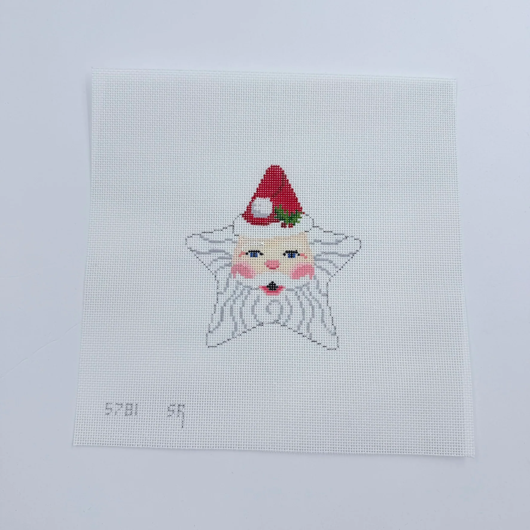 Santa Face Star Canvas