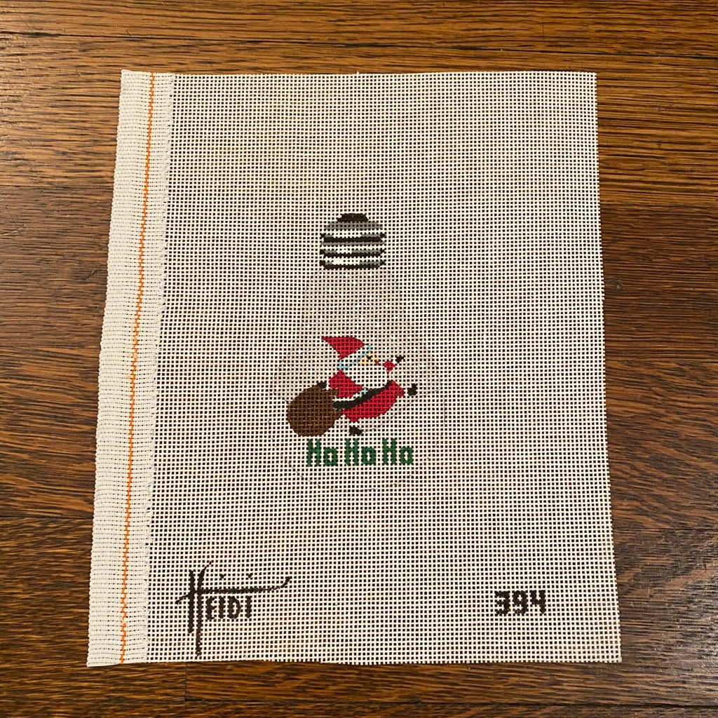 Santa Light Bulb Canvas