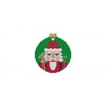 Santa Nutcracker Round Canvas