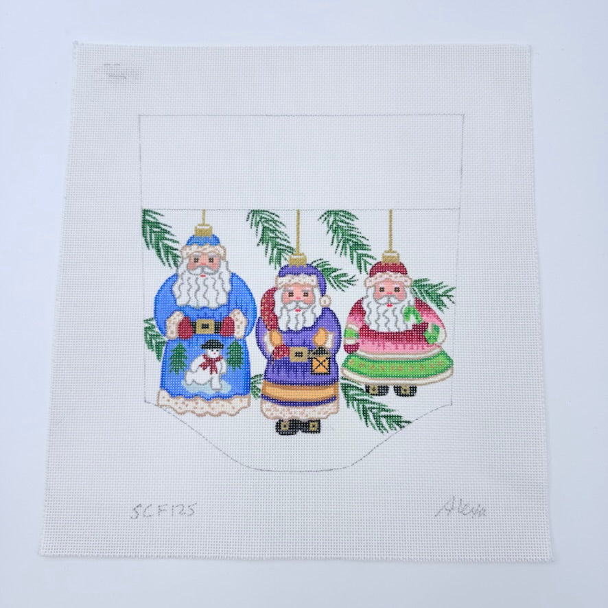 Santa Ornaments Topper Canvas