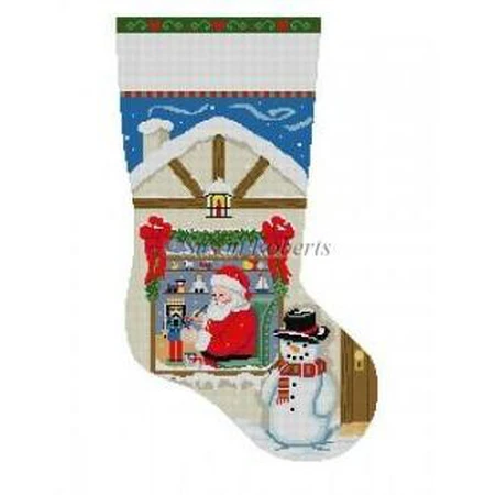Santa Workshop Nutcracker Stocking