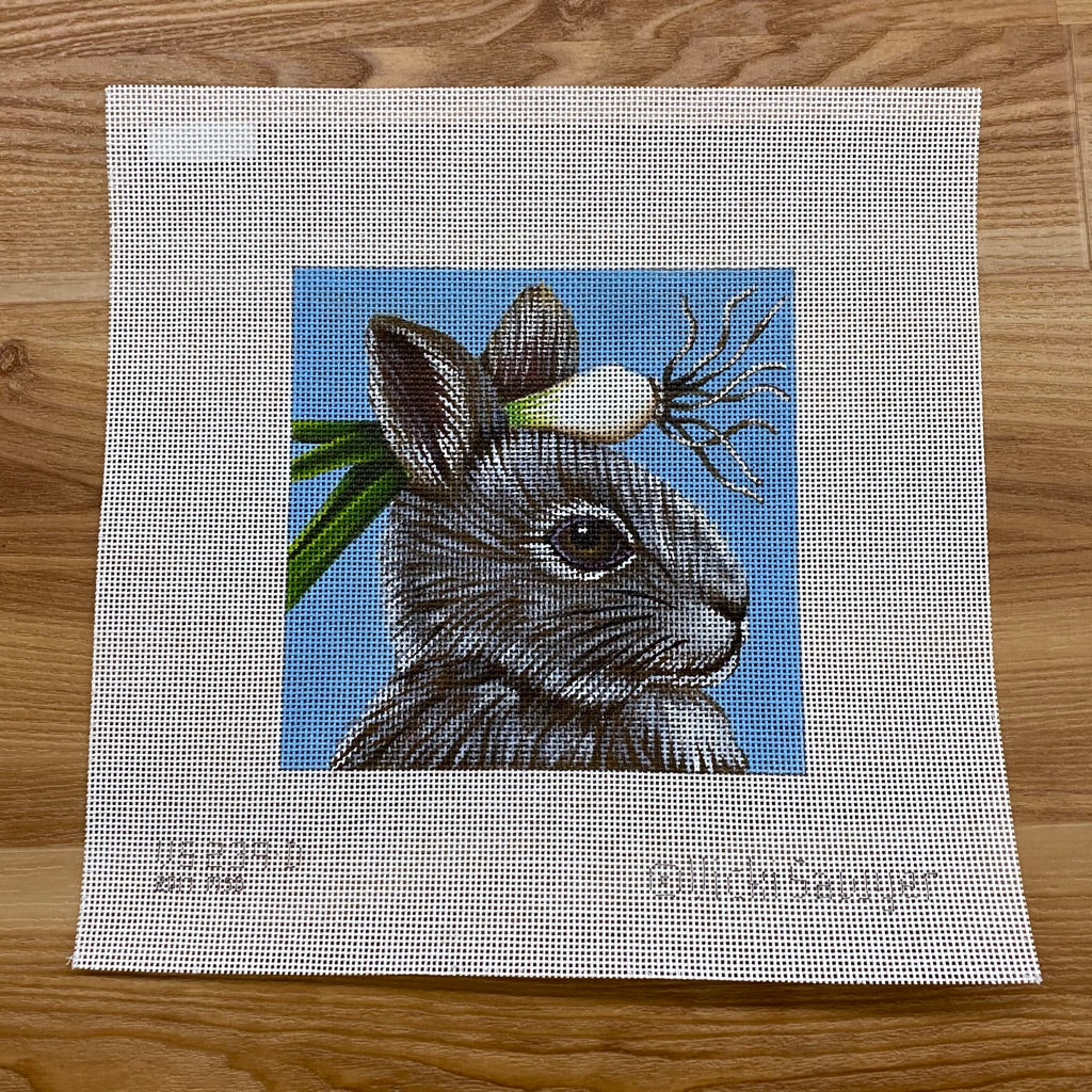 Scallion Bunny Needlepoint Canvas