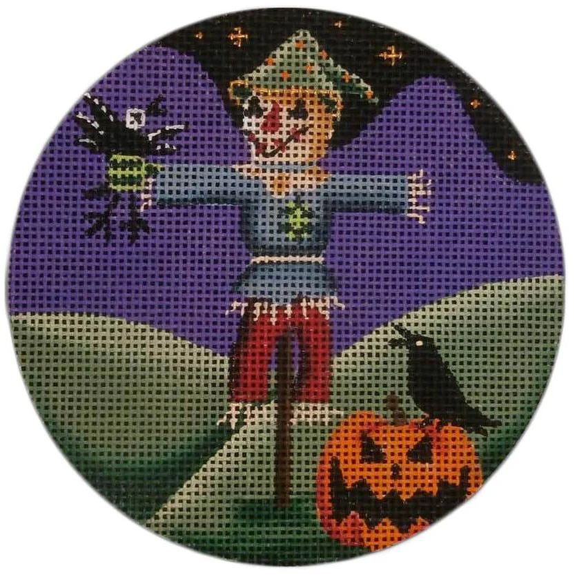Scarecrow Round Canvas