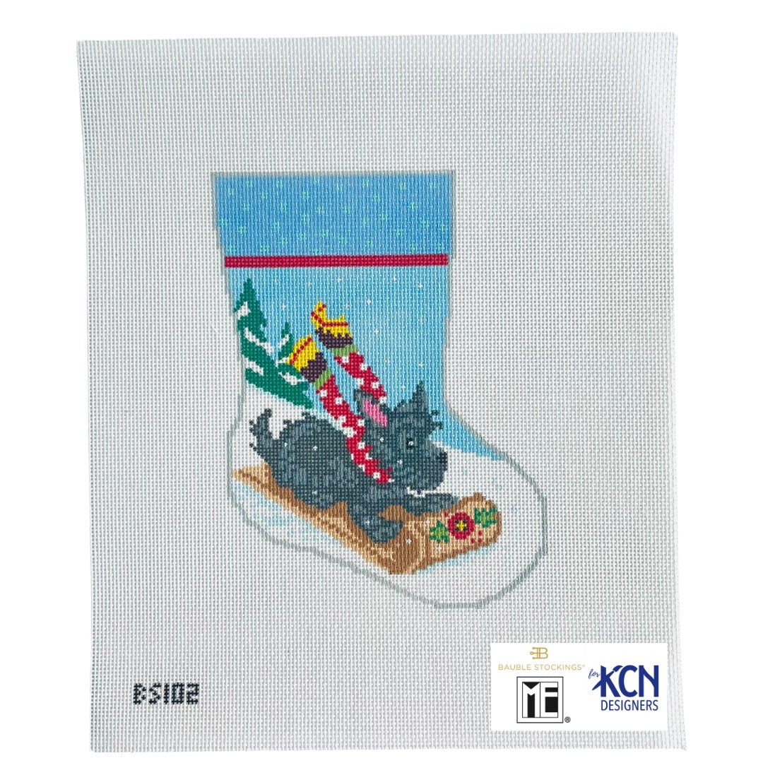 Scottie Ornament Sized Bauble Stocking Canvas