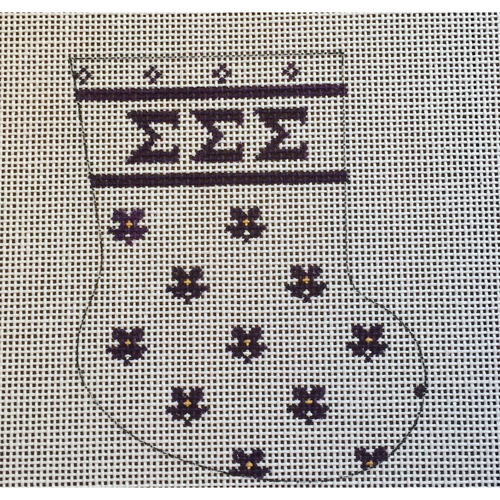 Sigma Sigma Sigma Mini Sock Canvas