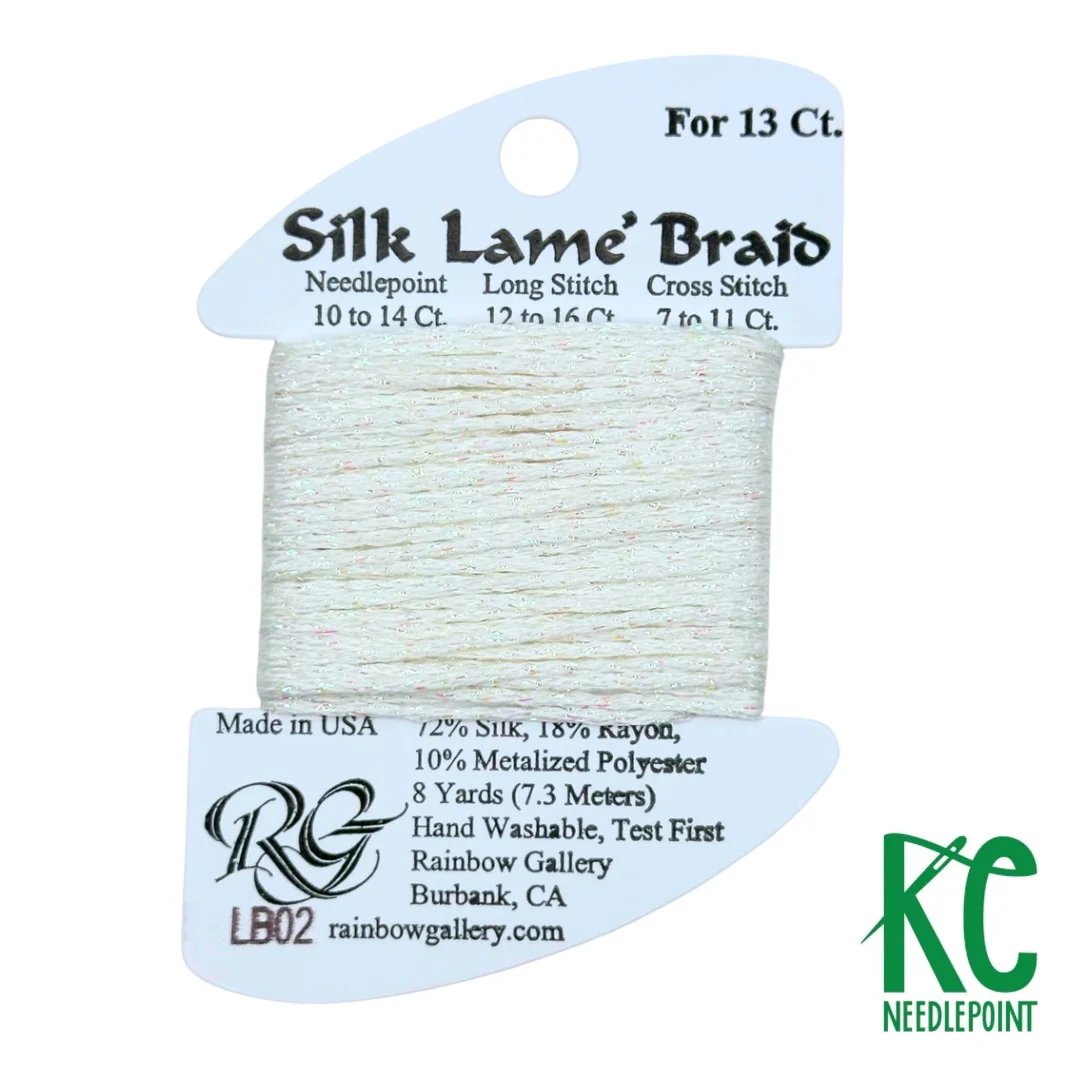 Silk Lamé Braid LB02 White