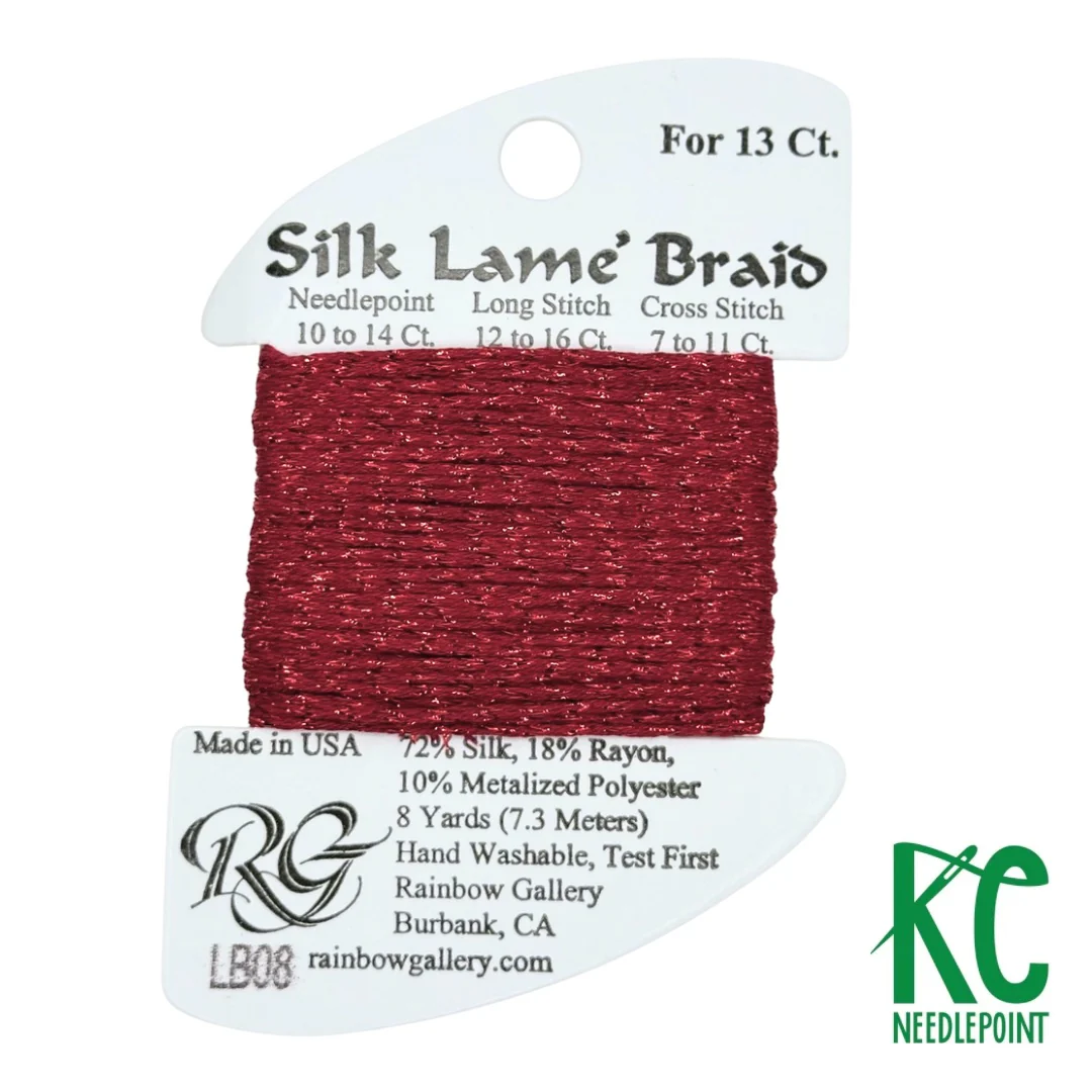 Silk Lamé Braid LB08 Red