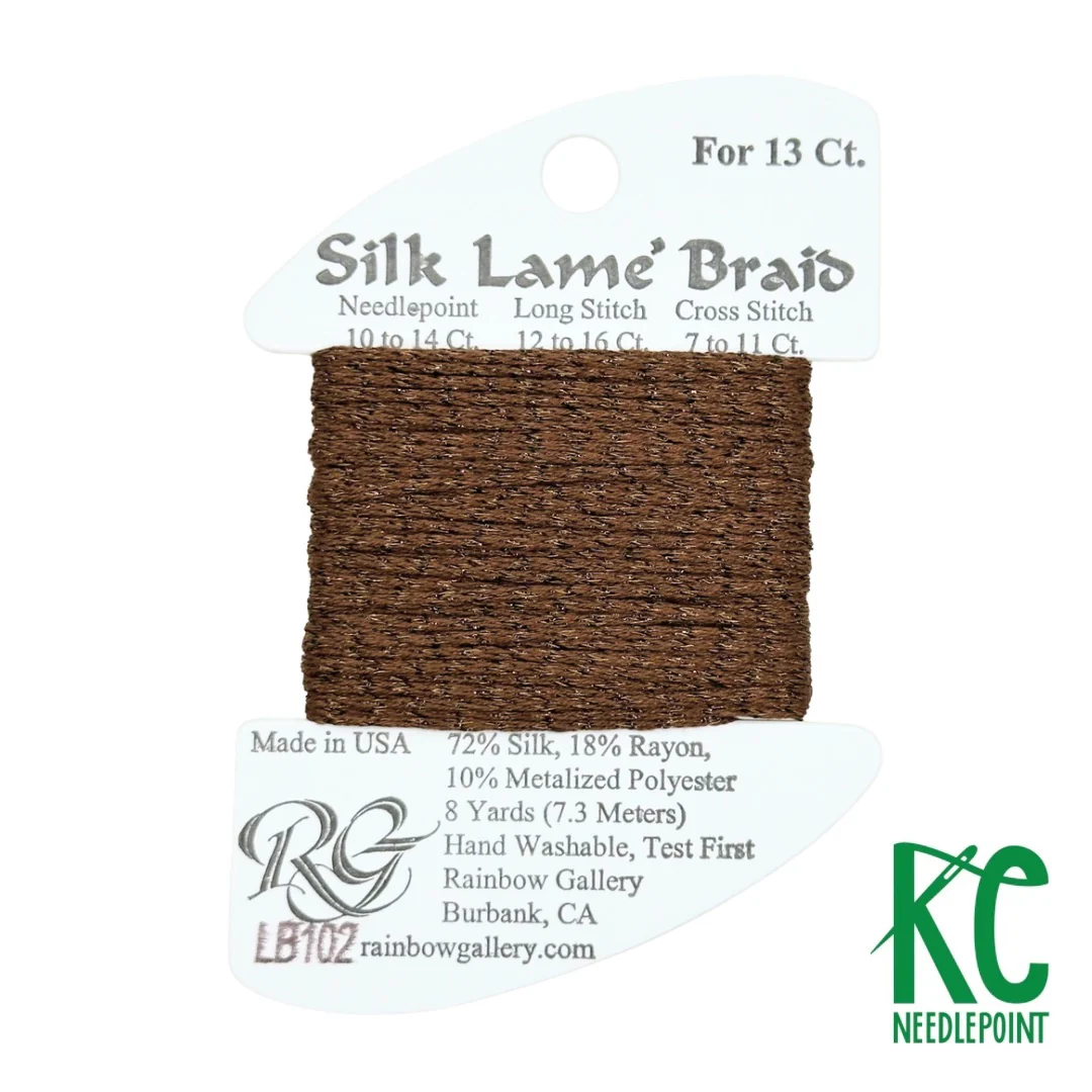 Silk Lamé Braid LB102 Warm Brown
