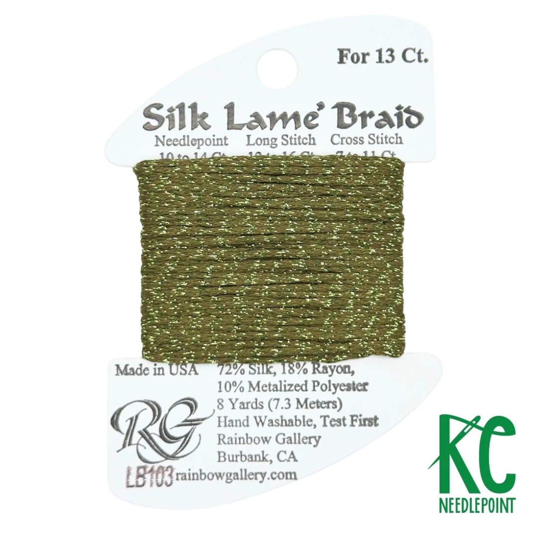 Silk Lamé Braid LB103 Olive