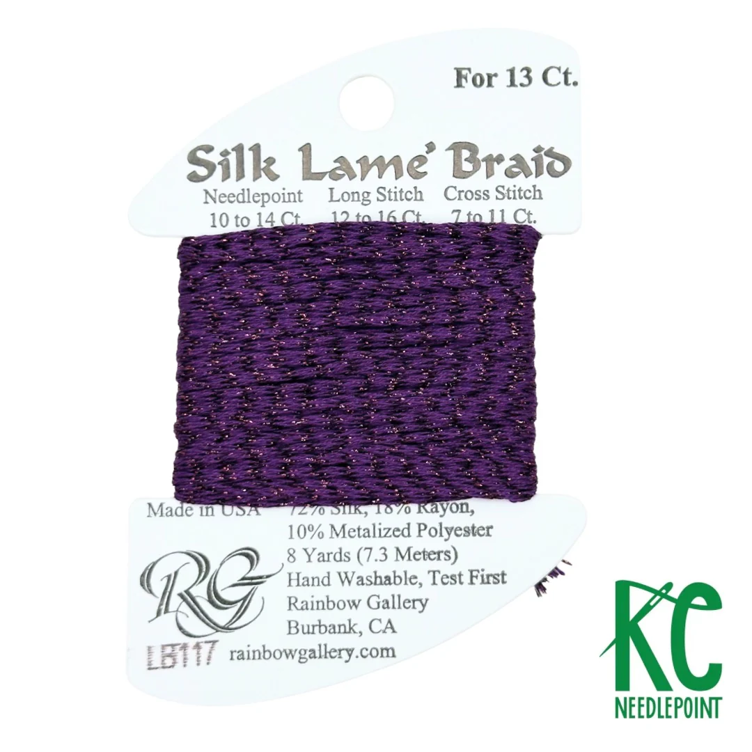 Silk Lamé Braid LB117 Dark Violet