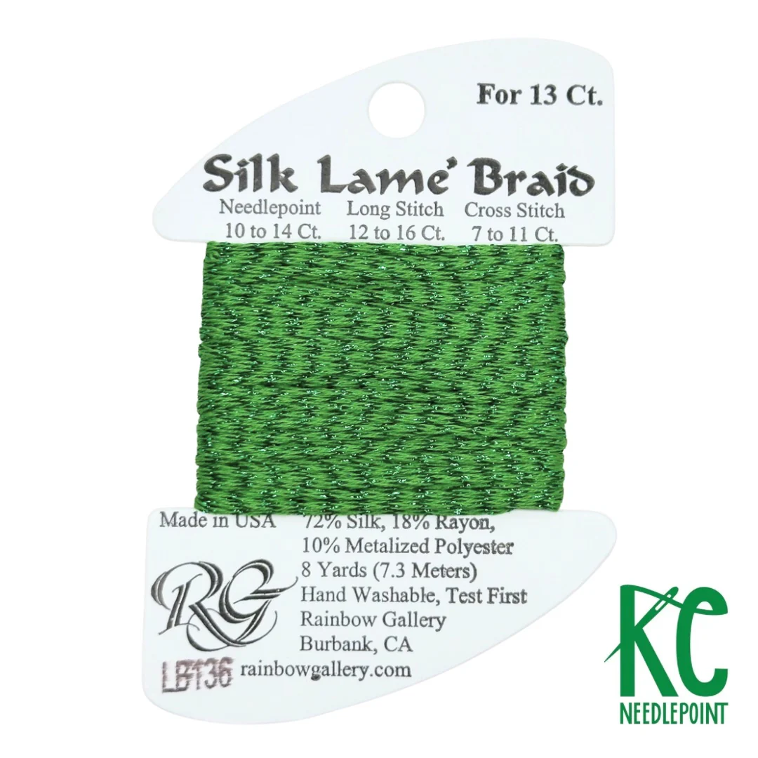 Silk Lamé Braid LB136 Kelly Green
