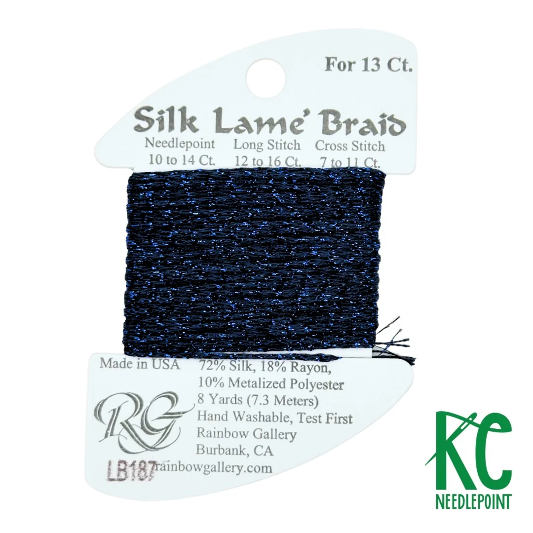 Silk Lamé Braid LB187 Mood Indigo