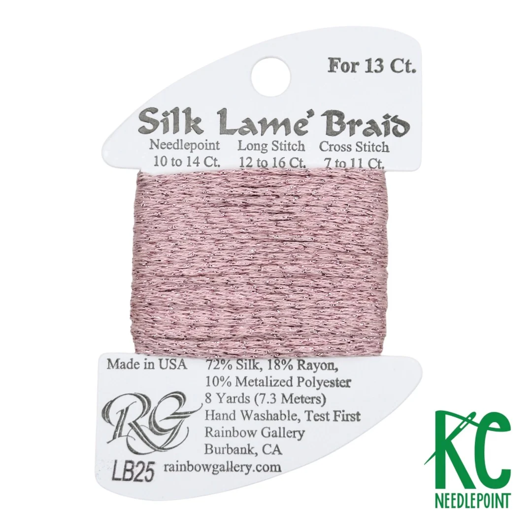 Silk Lamé Braid LB25 Rose Pink