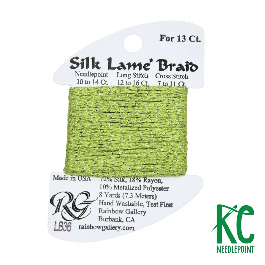 Silk Lamé Braid LB36 Chartreuse