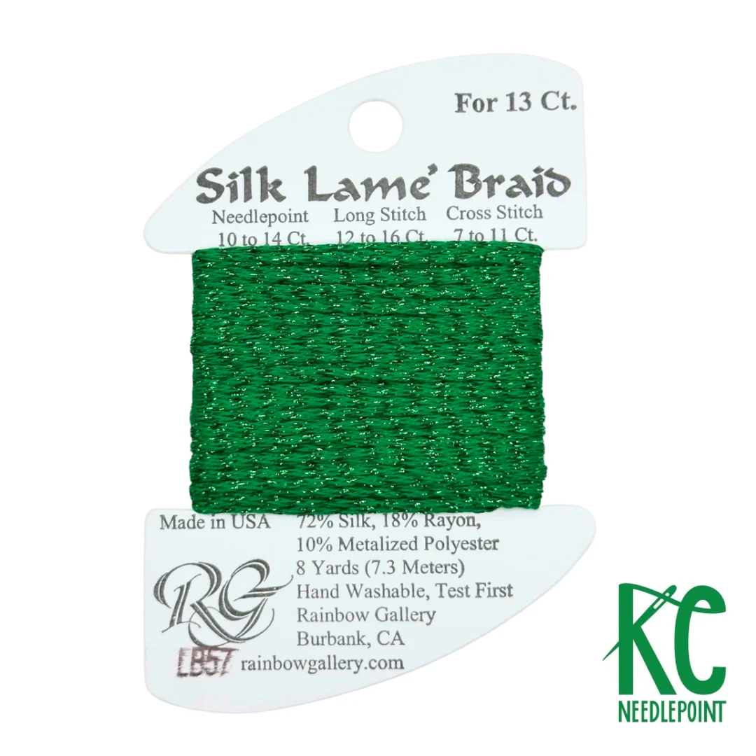 Silk Lamé Braid LB57 Christmas Green