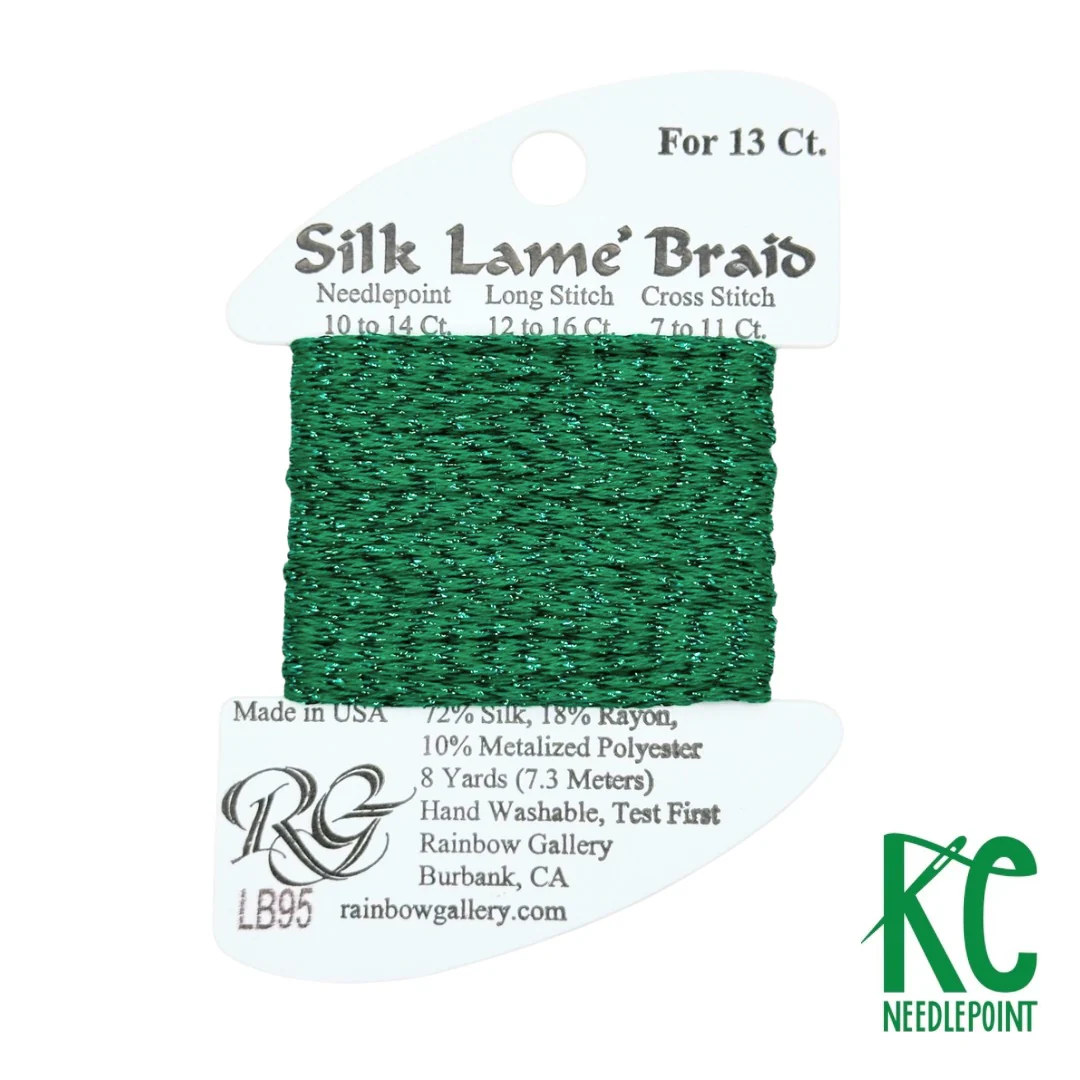 Silk Lamé Braid LB95 Medium Christmas Green