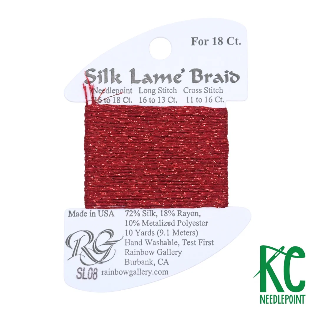 Silk Lamé Braid SL08 Red