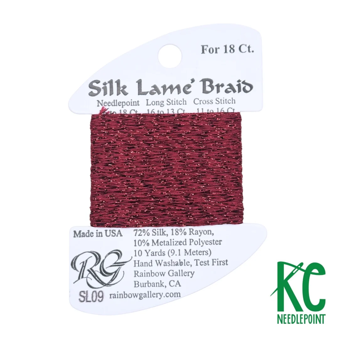 Silk Lamé Braid SL09 Dark Red