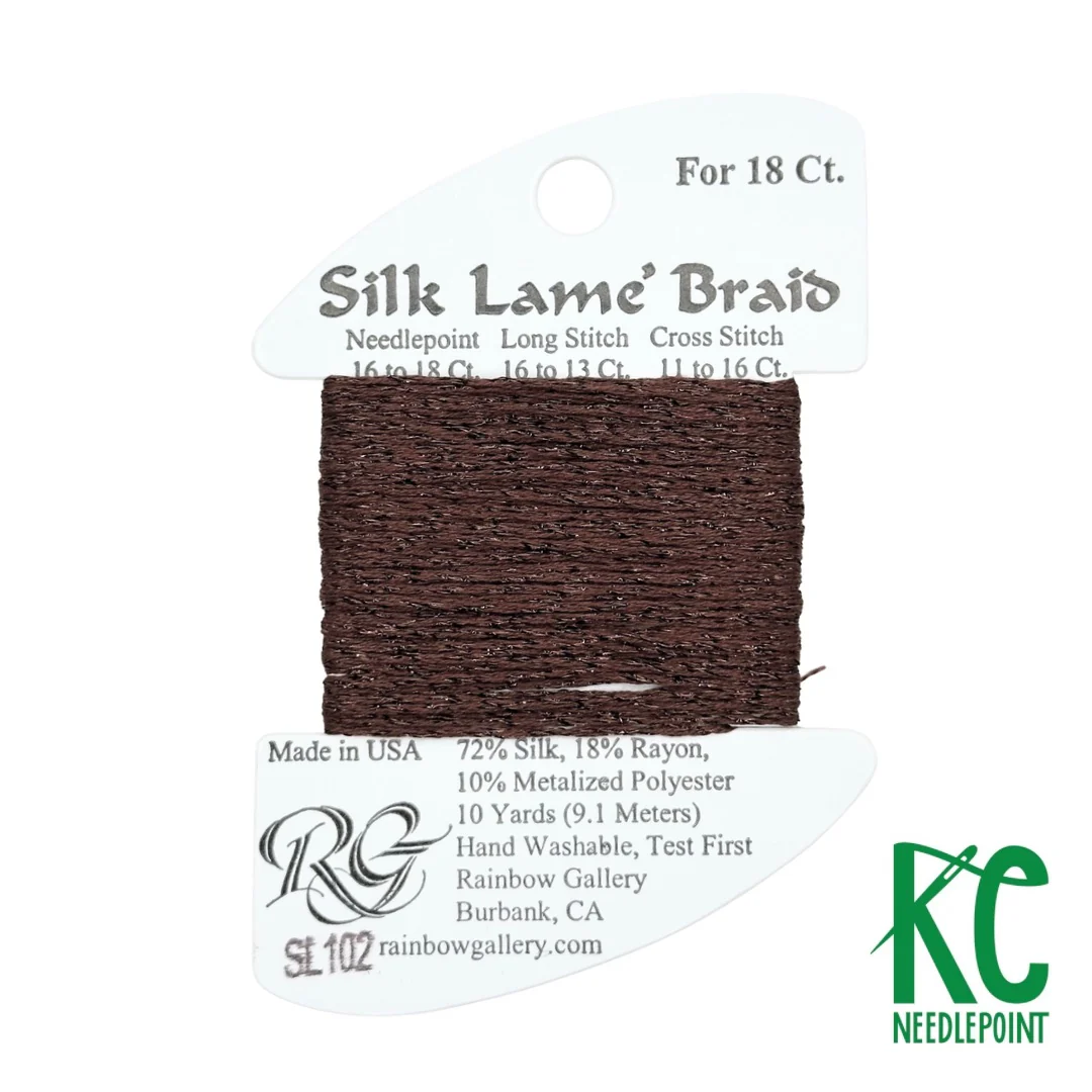 Silk Lamé Braid SL102 Warm Brown