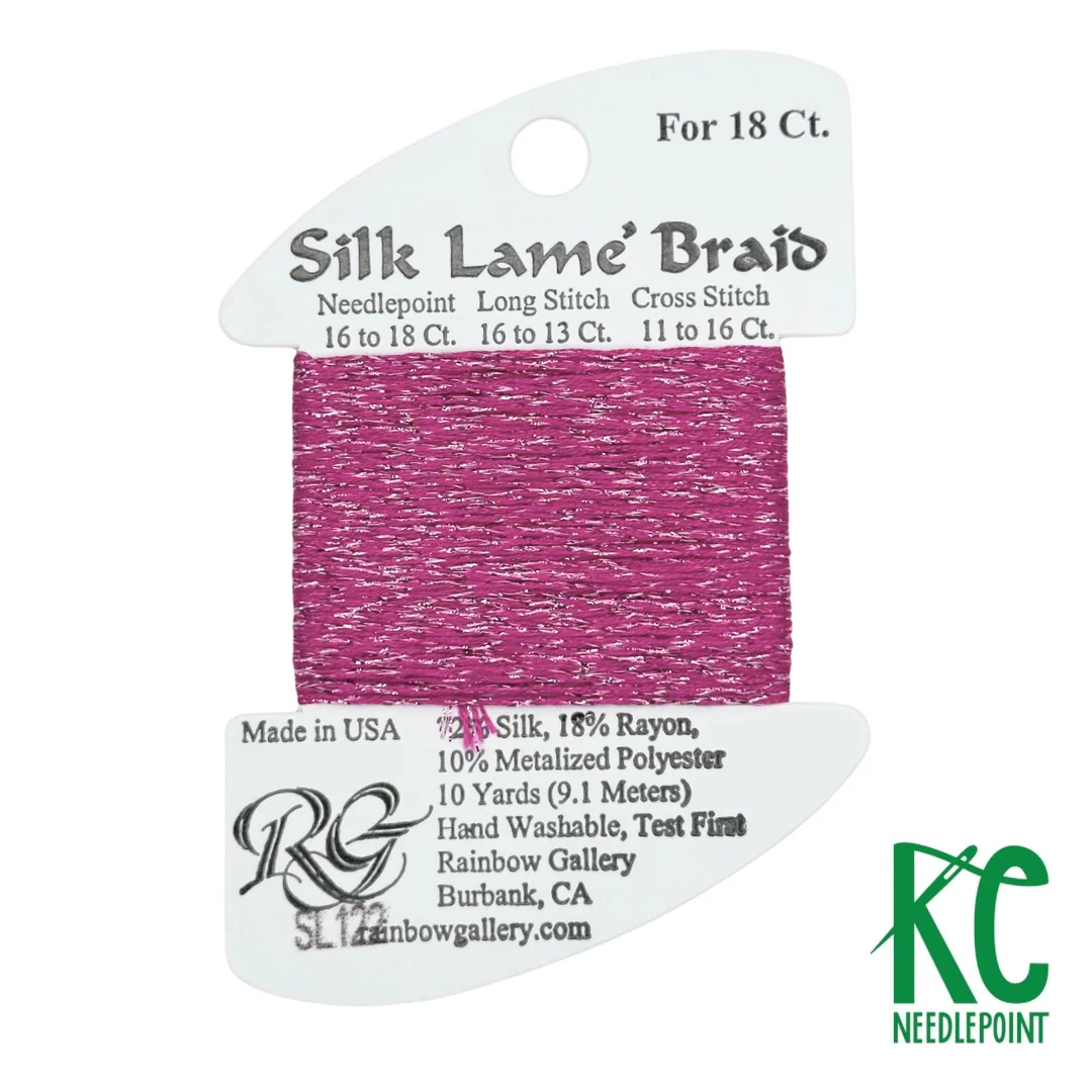 Silk Lamé Braid SL122 Hot Pink