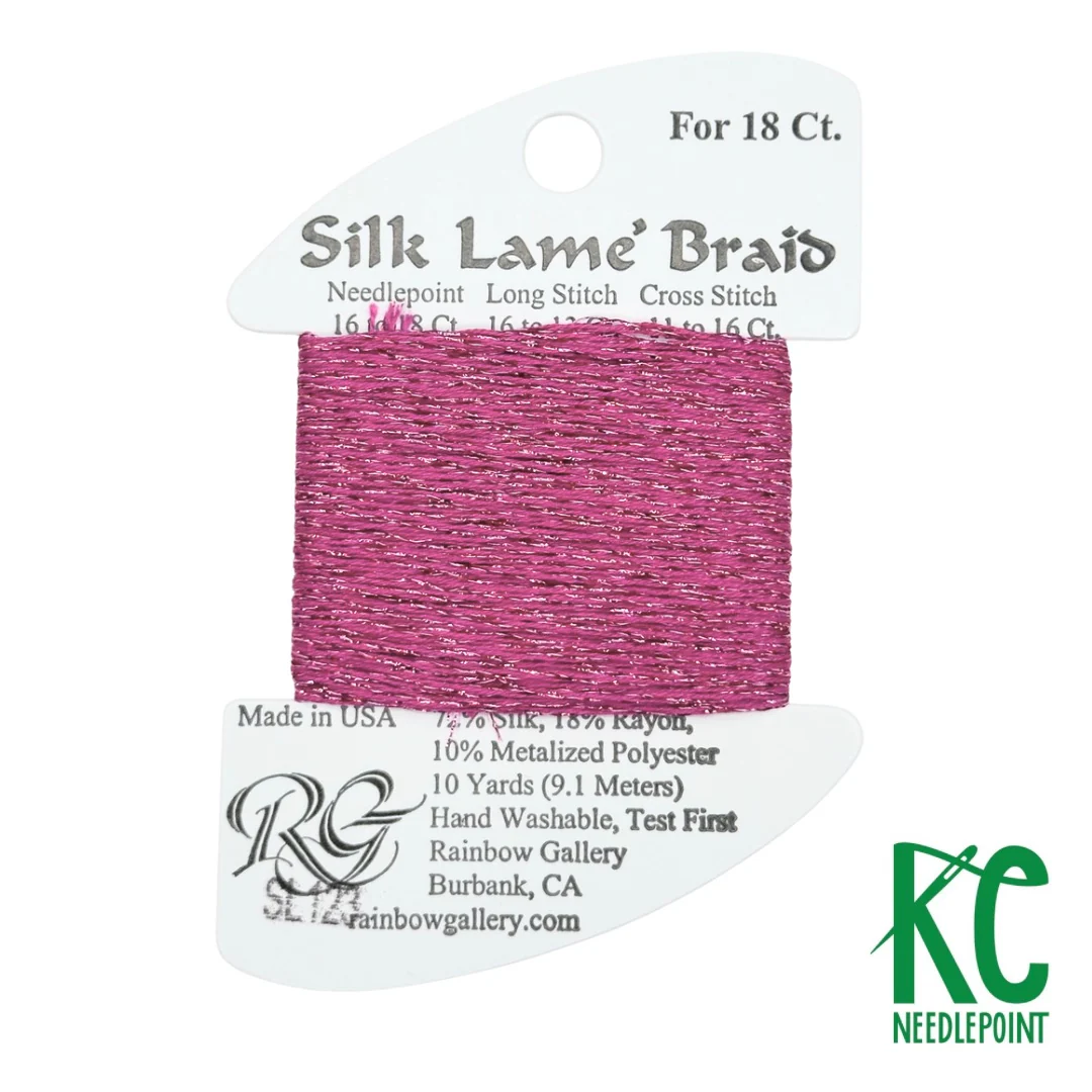 Silk Lamé Braid SL123 Dark Hot Pink