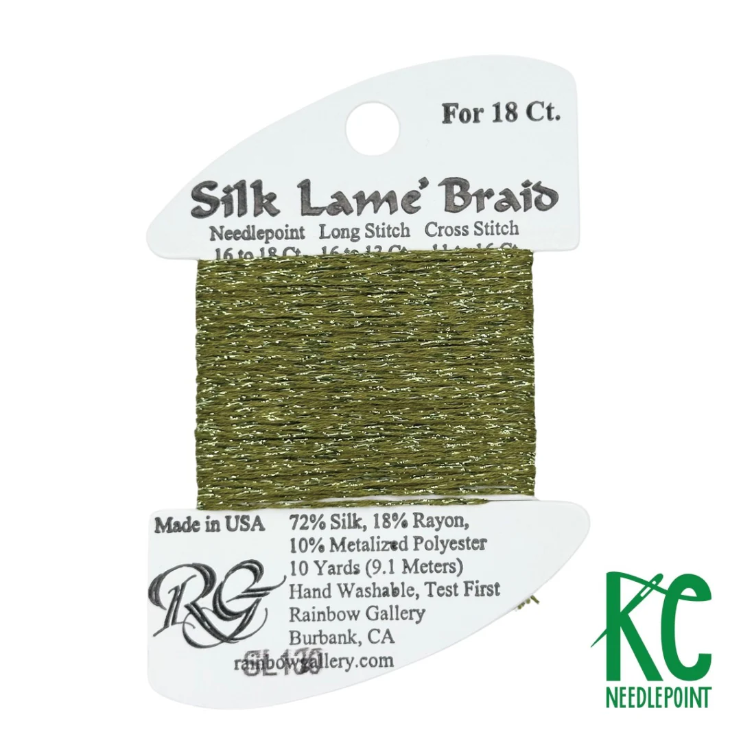 Silk Lamé Braid SL130 Moss