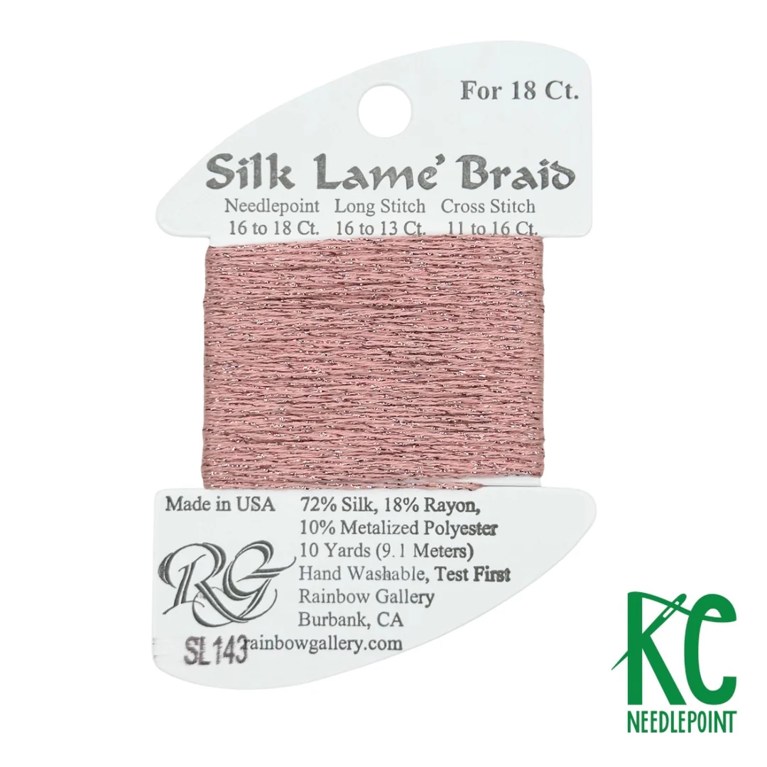 Silk Lamé Braid SL143 Cameo Pink