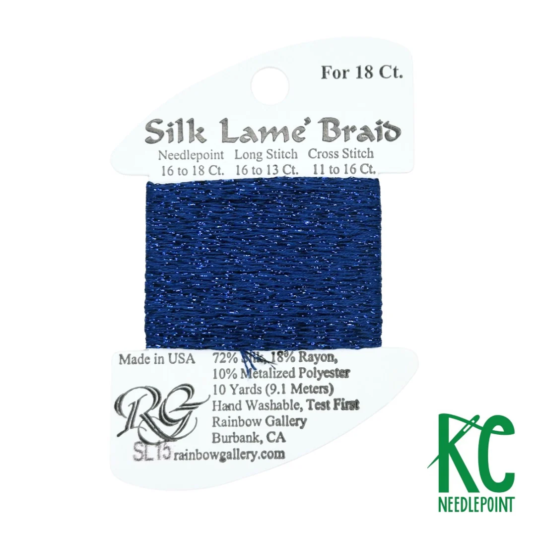 Silk Lamé Braid SL15 Dark Blue