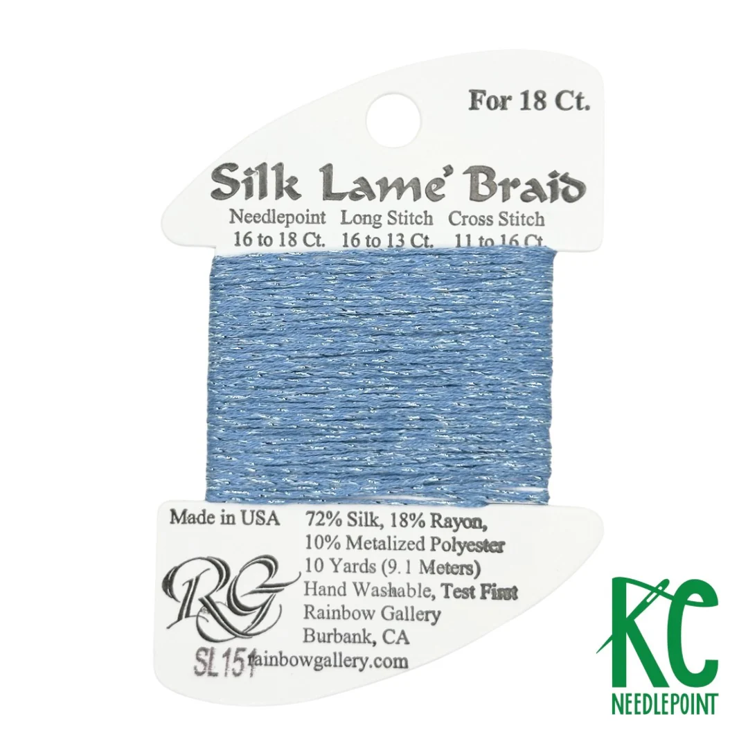 Silk Lamé Braid SL151 Azure Blue