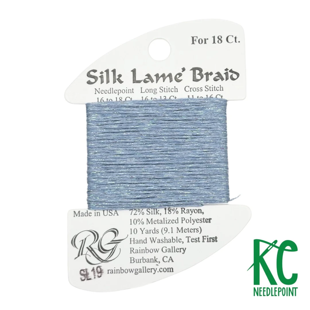 Silk Lamé Braid SL19 Antique Blue