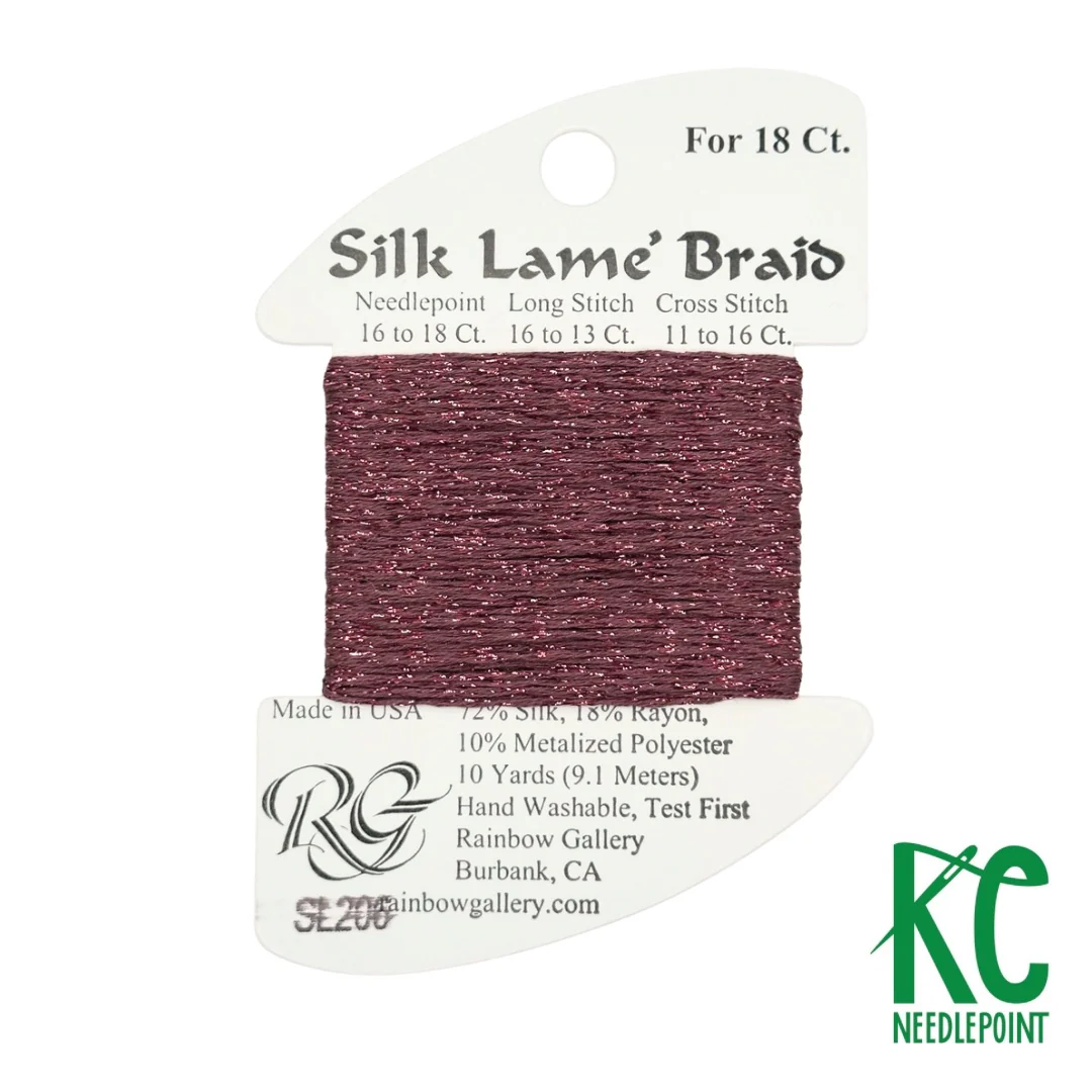 Silk Lamé Braid SL206 Nostalgia Rose
