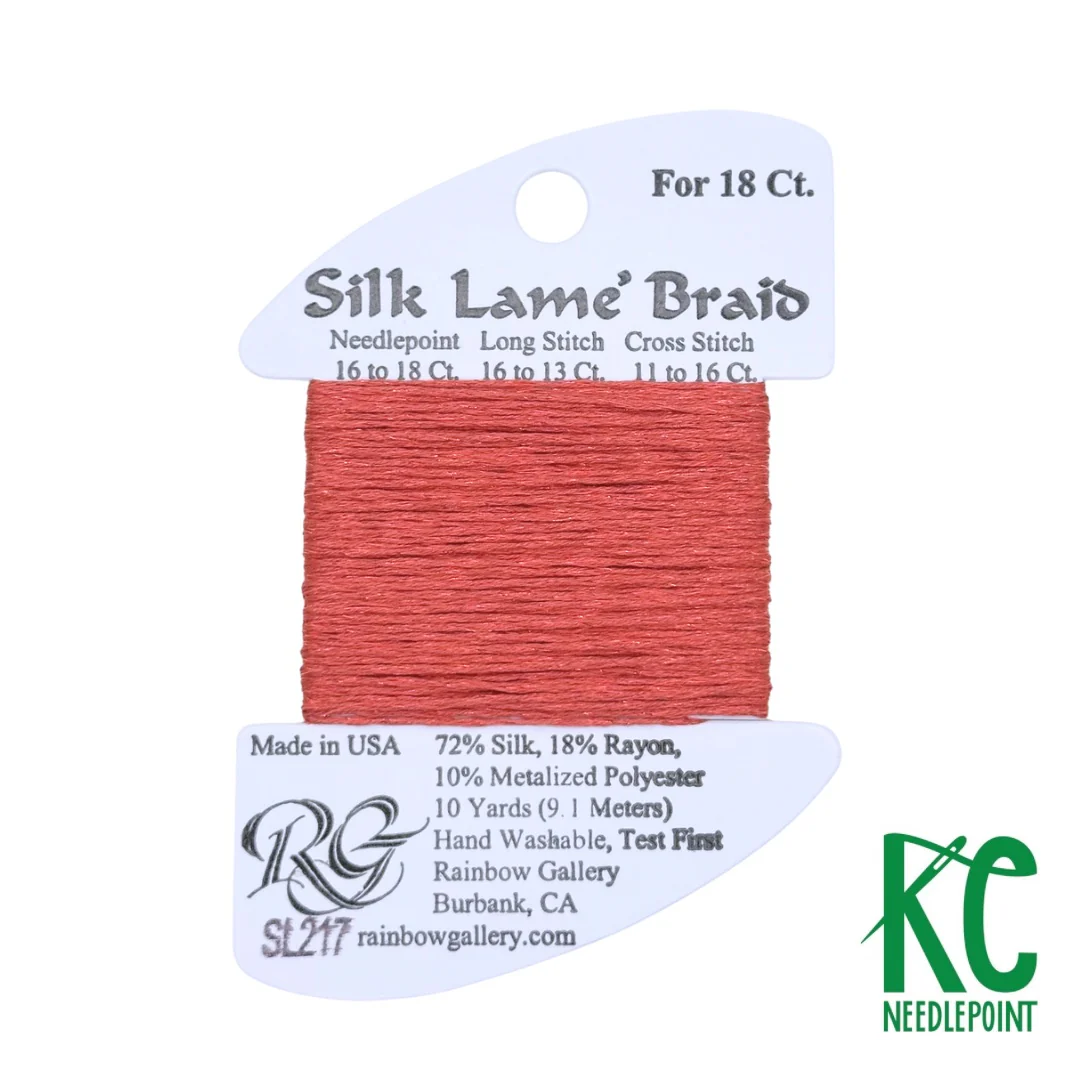 Silk Lamé Braid SL217 Burnt Coral