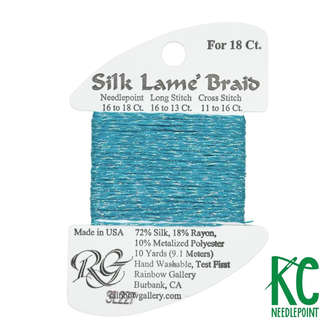 Silk Lamé Braid SL227 Aruba Blue