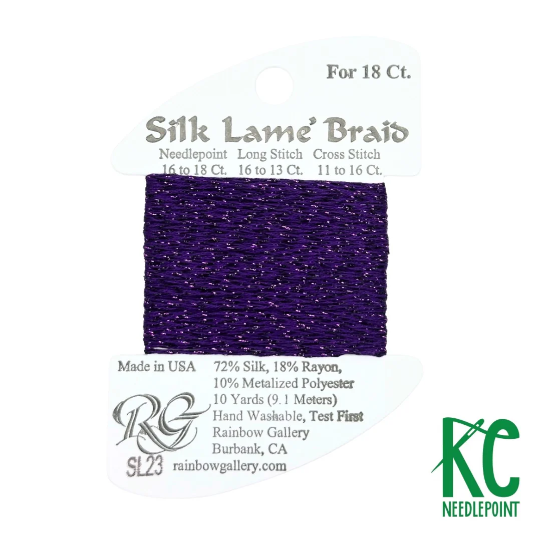 Silk Lamé Braid SL23 Dark Lavender