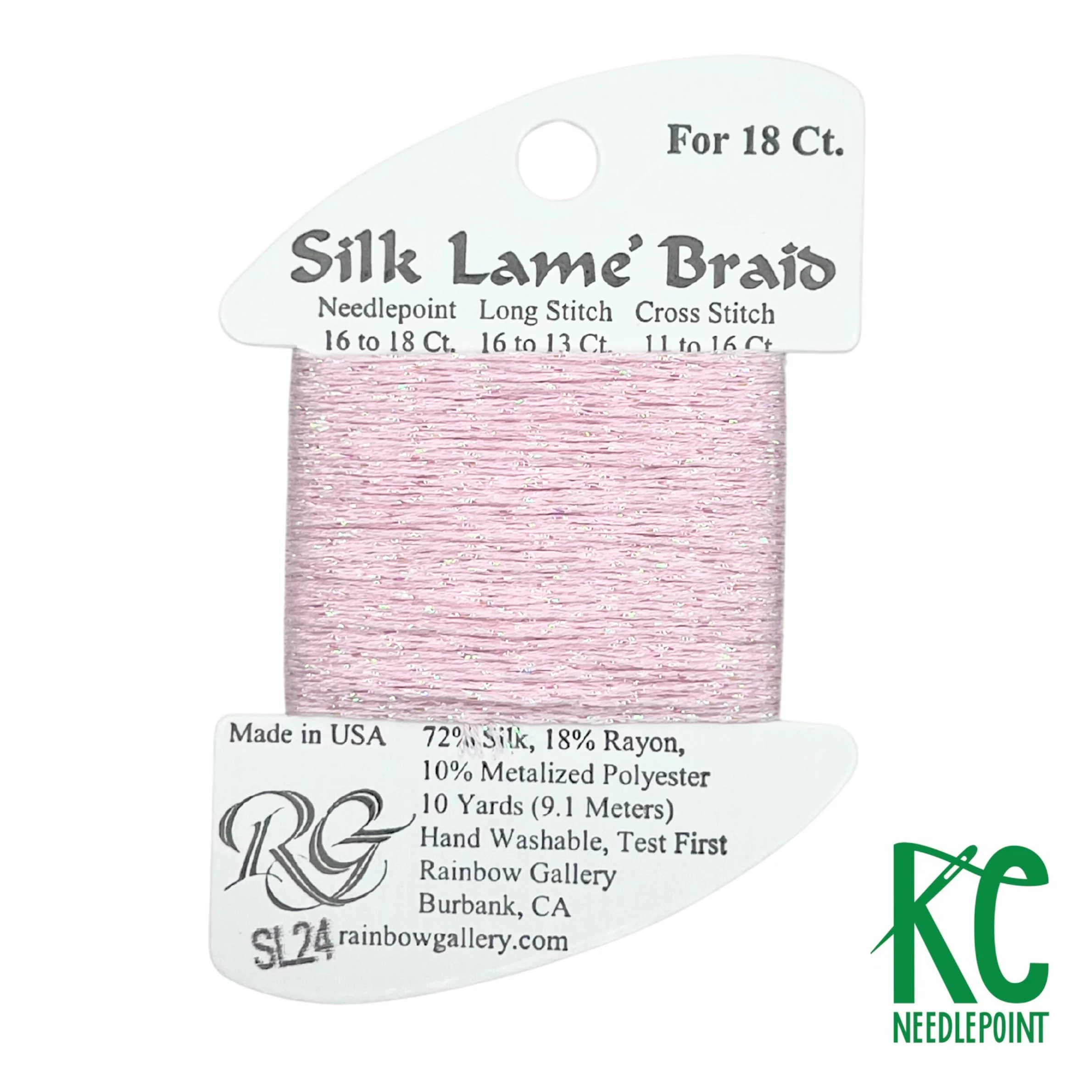 Silk Lamé Braid SL24 Baby Pink