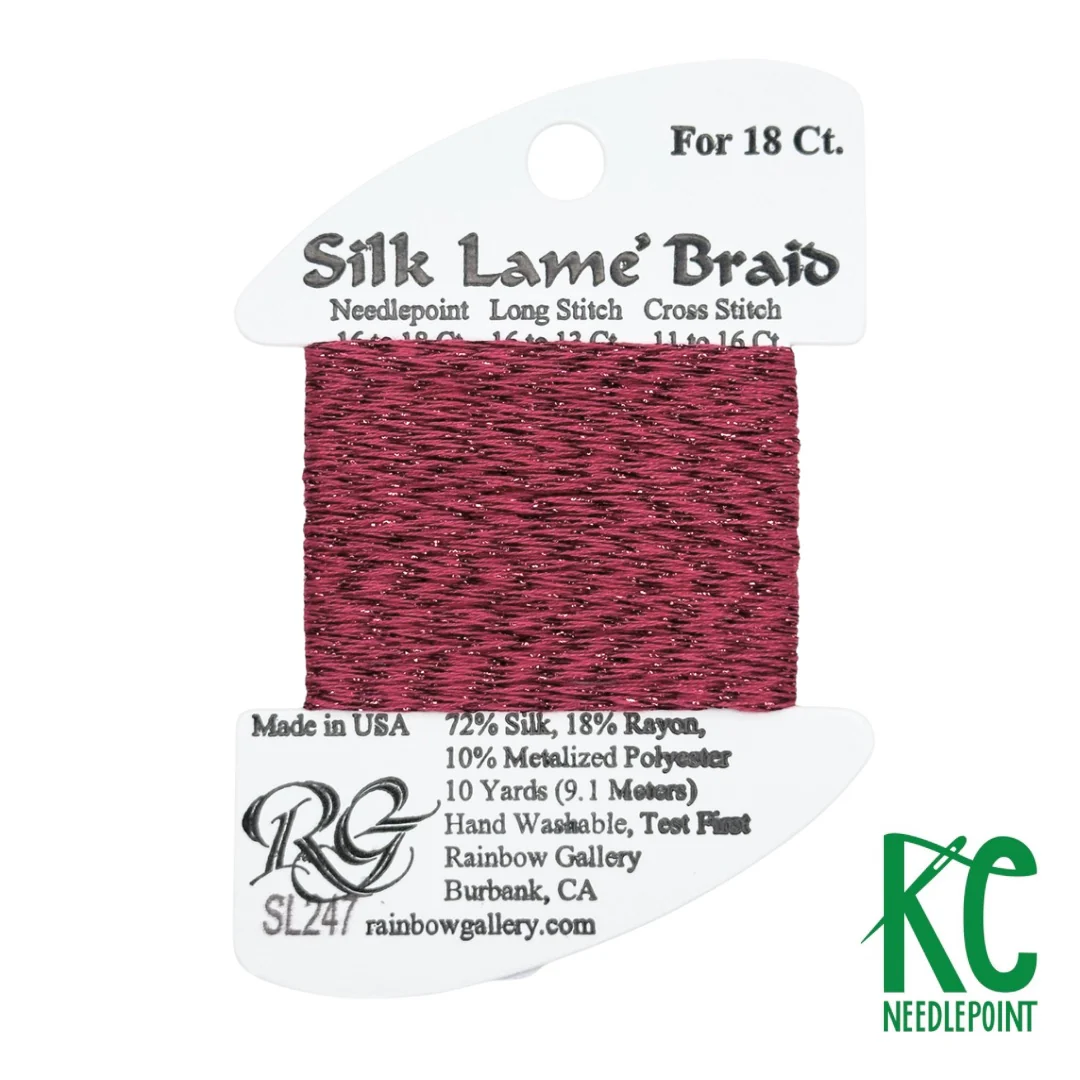 Silk Lamé Braid SL247 Paris Pink